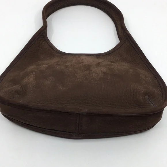 SOLD!!! Vintage Coach Mini Ergo 4399 Chocolate Brown Nubuc Suede Bag - Picture 4 of 16